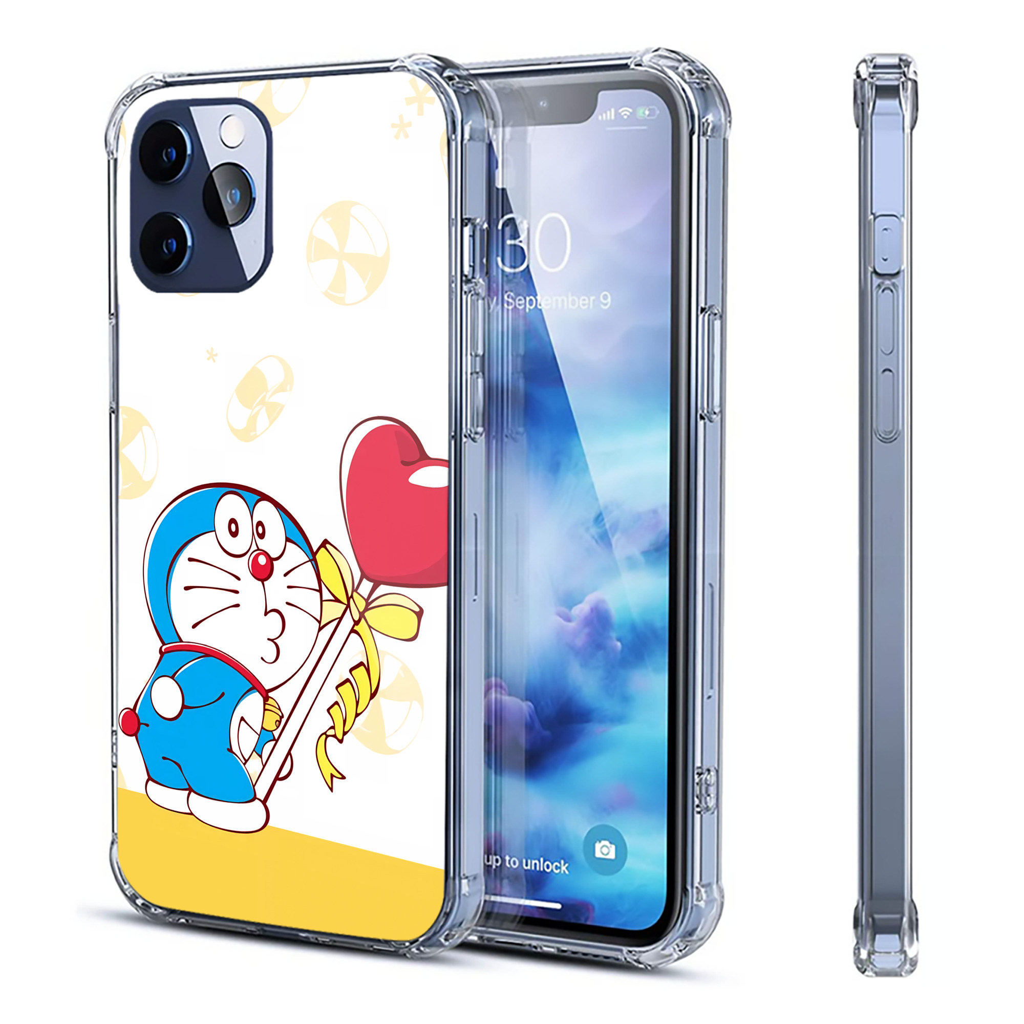 （画像用） ドラえもん Doraemon 【iPhone 12シリーズ対応】透明スマホケース（クリアソフトケース）